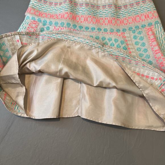 Shoshanna Tweed Dress Fit & Flare Sleeveless Size Medium Knee Length - Picture 8 of 9